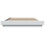 Casa si Gradina - Mobilier - Paturi si accesorii - Paturi - Cadru de pat cu lumini LED, alb, 120x190 cm, lemn prelucrat - Infinity.ro
