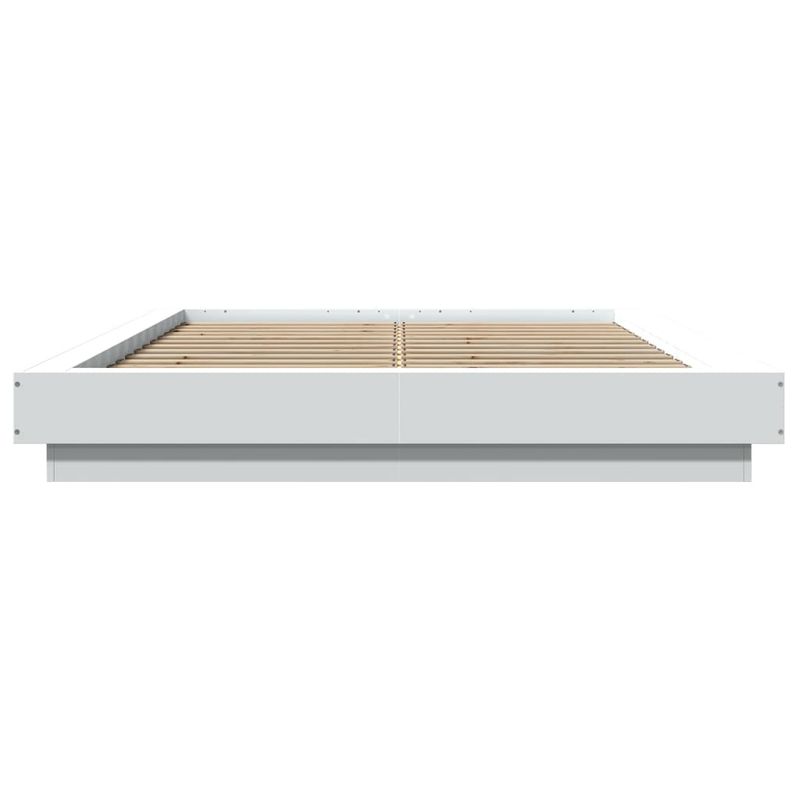 Casa si Gradina - Mobilier - Paturi si accesorii - Paturi - Cadru de pat cu lumini LED, alb, 120x190 cm, lemn prelucrat - Infinity.ro