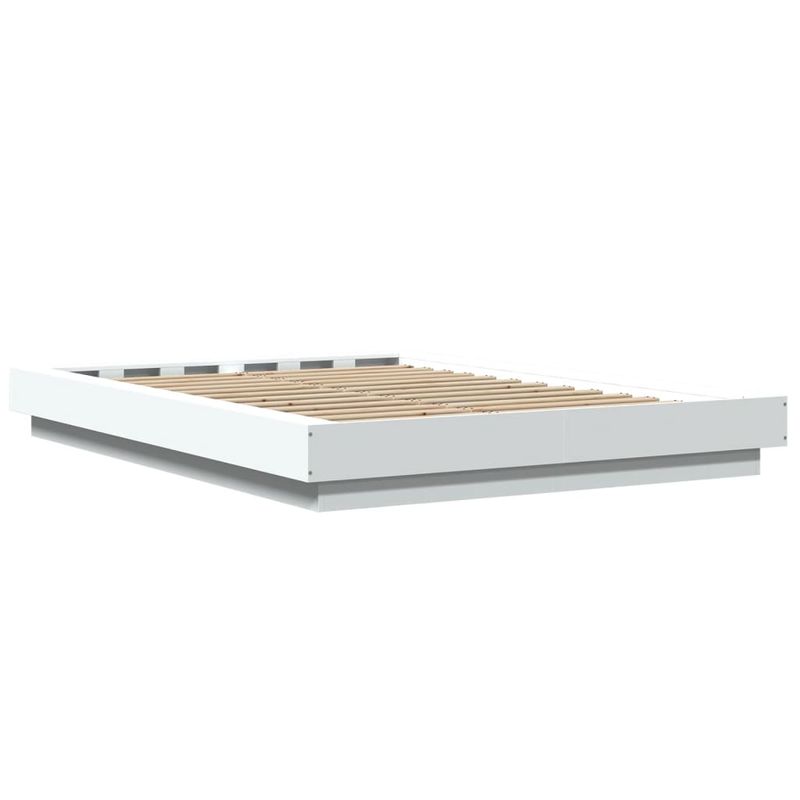Casa si Gradina - Mobilier - Paturi si accesorii - Paturi - Cadru de pat cu lumini LED, alb, 120x190 cm, lemn prelucrat - Infinity.ro