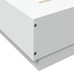 Casa si Gradina - Mobilier - Paturi si accesorii - Paturi - Cadru de pat cu lumini LED, alb, 120x190 cm, lemn prelucrat - Infinity.ro