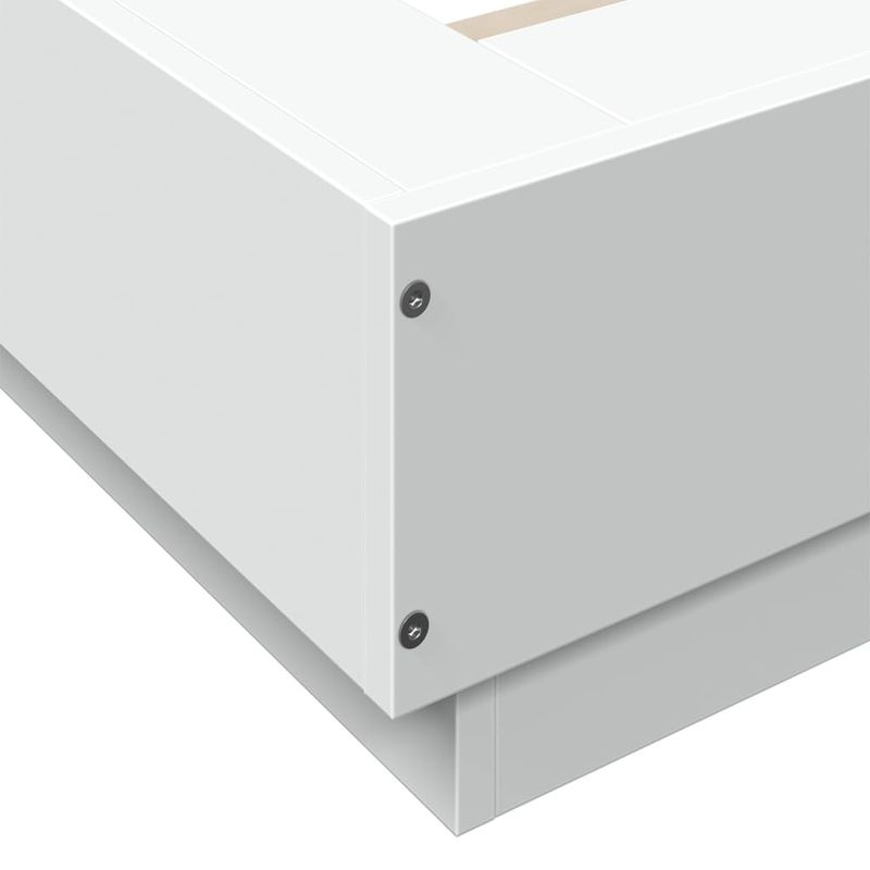 Casa si Gradina - Mobilier - Paturi si accesorii - Paturi - Cadru de pat cu lumini LED, alb, 120x190 cm, lemn prelucrat - Infinity.ro