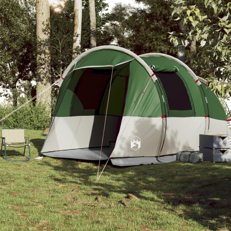 Sport si Outdoor - Camping - Corturi camping - Cort de camping tunel pentru 4 persoane, verde, impermeabil - Infinity.ro