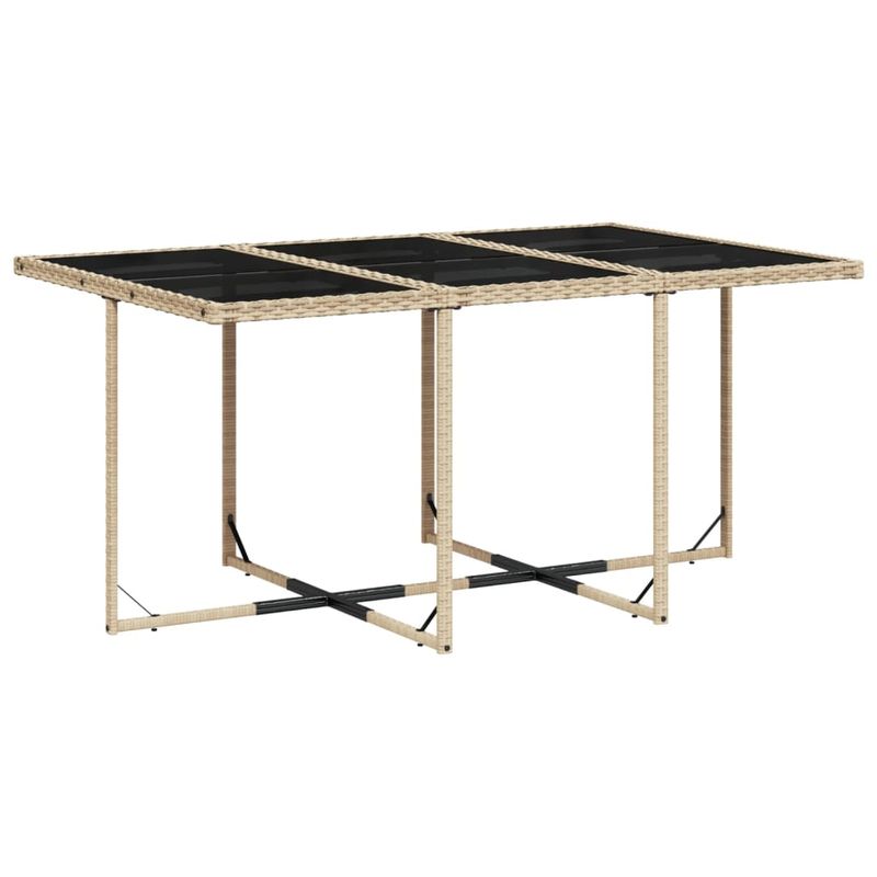 Casa si Gradina - Gradina si terasa - Mobilier exterior - Seturi mobila gradina - Set de masa pentru gradina, 7 piese, cu perne, bej, poliratan - Infinity.ro