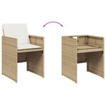 Casa si Gradina - Gradina si terasa - Mobilier exterior - Seturi mobila gradina - Set de masa pentru gradina, 7 piese, cu perne, bej, poliratan - Infinity.ro
