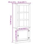 Casa si Gradina - Mobilier - Comode si corpuri - Corpuri bucatarie - Dulap inalt „Corona”, 74x38x170 cm, lemn masiv de pin - Infinity.ro