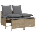 Casa si Gradina - Gradina si terasa - Mobilier exterior - Seturi mobila gradina - Set canapele de gradina, 4 piese, cu perne, bej, poliratan - Infinity.ro