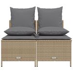 Casa si Gradina - Gradina si terasa - Mobilier exterior - Seturi mobila gradina - Set canapele de gradina, 4 piese, cu perne, bej, poliratan - Infinity.ro