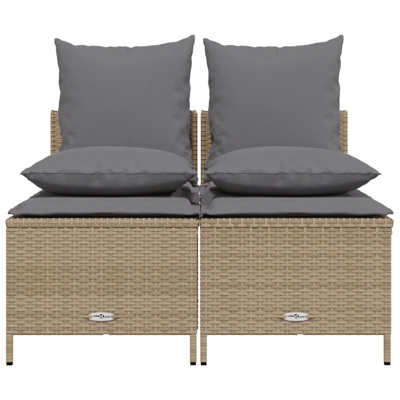 Casa si Gradina - Gradina si terasa - Mobilier exterior - Seturi mobila gradina - Set canapele de gradina, 4 piese, cu perne, bej, poliratan - Infinity.ro