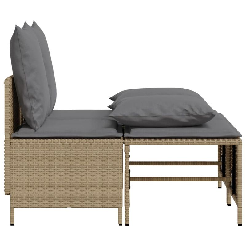 Casa si Gradina - Gradina si terasa - Mobilier exterior - Seturi mobila gradina - Set canapele de gradina, 4 piese, cu perne, bej, poliratan - Infinity.ro