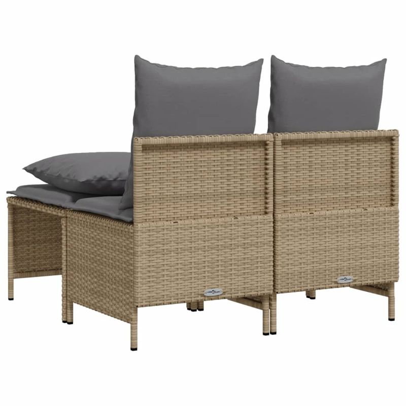 Casa si Gradina - Gradina si terasa - Mobilier exterior - Seturi mobila gradina - Set canapele de gradina, 4 piese, cu perne, bej, poliratan - Infinity.ro