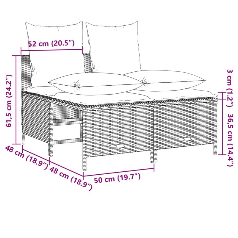Casa si Gradina - Gradina si terasa - Mobilier exterior - Seturi mobila gradina - Set canapele de gradina, 4 piese, cu perne, bej, poliratan - Infinity.ro