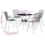Casa si Gradina - Gradina si terasa - Mobilier exterior - Seturi mobila gradina - Set mobilier de gradina, 5 piese, bronz, aluminiu turnat - Infinity.ro