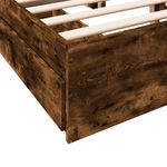 Casa si Gradina - Mobilier - Paturi si accesorii - Paturi - Cadru pat cu sertare stejar fumuriu 140x190 cm lemn prelucrat - Infinity.ro