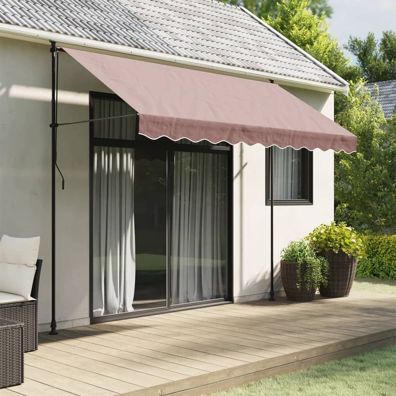 Casa si Gradina - Gradina si terasa - Umbrele si pavilioane - Umbrele - Panza de rezerva fald copertina, dungi maro, 3 m - Infinity.ro