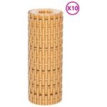 Casa si Gradina - Gradina si terasa - Garduri, panouri si accesorii - Paravan pentru balcon 10 buc. maro deschis 255x19 cm poliratan - Infinity.ro