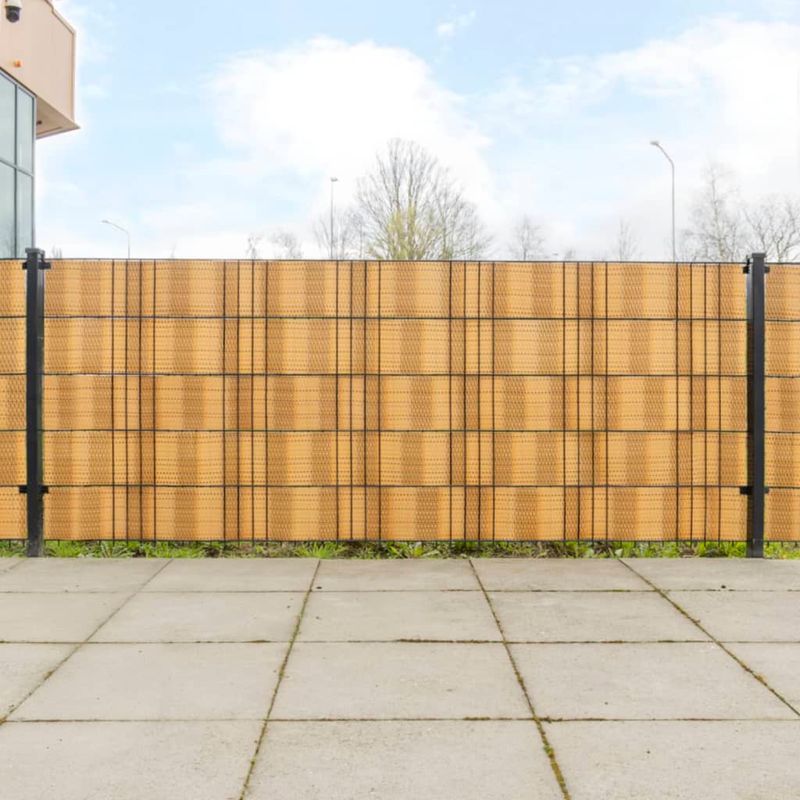 Casa si Gradina - Gradina si terasa - Garduri, panouri si accesorii - Paravan pentru balcon 10 buc. maro deschis 255x19 cm poliratan - Infinity.ro