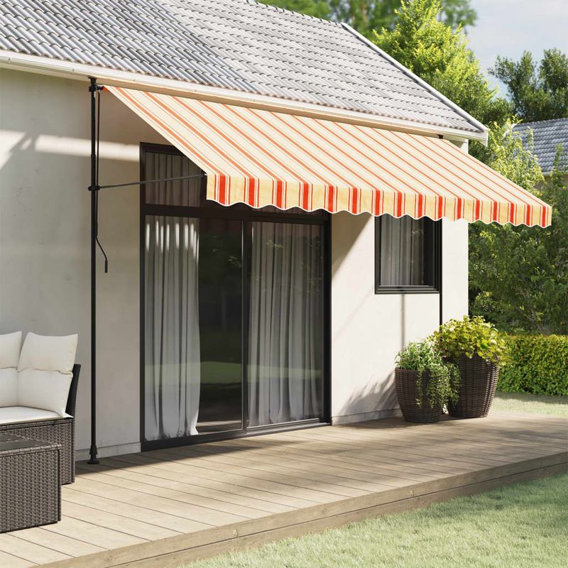 Casa si Gradina - Gradina si terasa - Umbrele si pavilioane - Umbrele - Panza de rezerva fald copertina, galben si portocaliu 4 m dungi - Infinity.ro