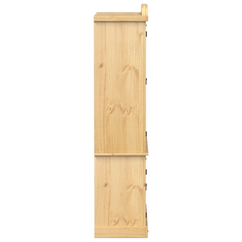 Casa si Gradina - Mobilier - Comode si corpuri - Comode - Vitrina din sticla „Corona” 103,5x42x180 cm, lemn masiv de pin - Infinity.ro