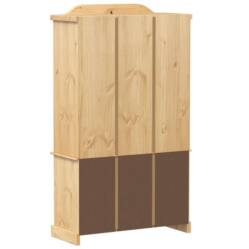 Casa si Gradina - Mobilier - Comode si corpuri - Comode - Vitrina din sticla „Corona” 103,5x42x180 cm, lemn masiv de pin - Infinity.ro