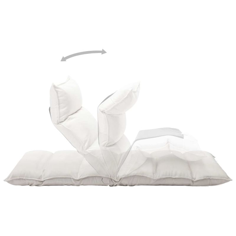 Casa si Gradina - Mobilier - Scaune si fotolii - Scaune - Scaun de podea pliabil, crem, material textil - Infinity.ro