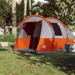 Sport si Outdoor - Camping - Corturi camping - Cort de camping tunel 4 persoane, gri/portocaliu, impermeabil - Infinity.ro