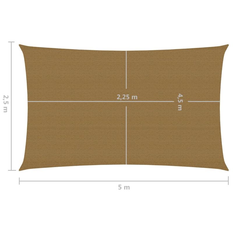 Casa si Gradina - Gradina si terasa - Umbrele si pavilioane - Umbrele - Panza parasolar, gri taupe, 2,5x5 m, HDPE, 160 g/m² - Infinity.ro