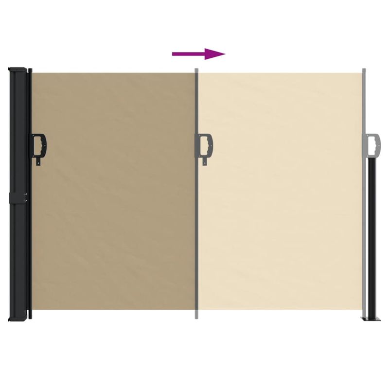 Casa si Gradina - Gradina si terasa - Umbrele si pavilioane - Umbrele - Copertina laterala retractabila, bej, 140x600 cm - Infinity.ro