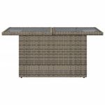 Casa si Gradina - Gradina si terasa - Mobilier exterior - Mese gradina - Masa de gradina, blat din sticla, gri, 100x55x73 cm, poliratan - Infinity.ro