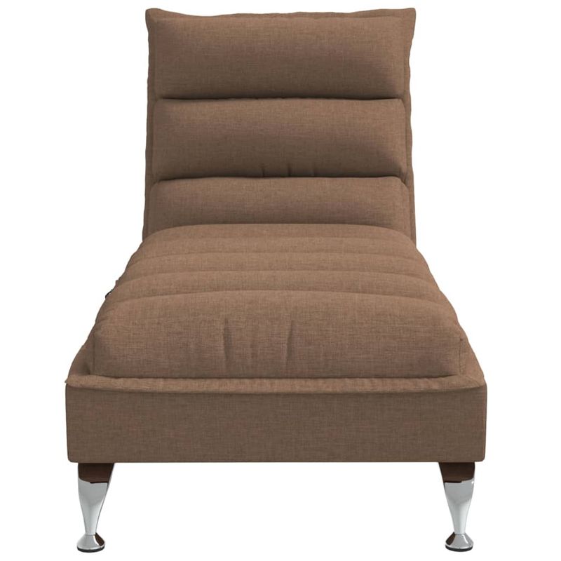 Casa si Gradina - Mobilier - Scaune si fotolii - Fotolii - Sezlong de masaj cu perne, maro, material textil - Infinity.ro