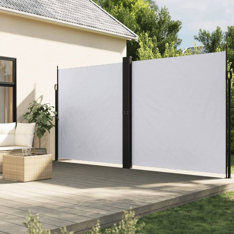 Casa si Gradina - Gradina si terasa - Umbrele si pavilioane - Umbrele - Copertina laterala retractabila, alb, 200x1000 cm - Infinity.ro