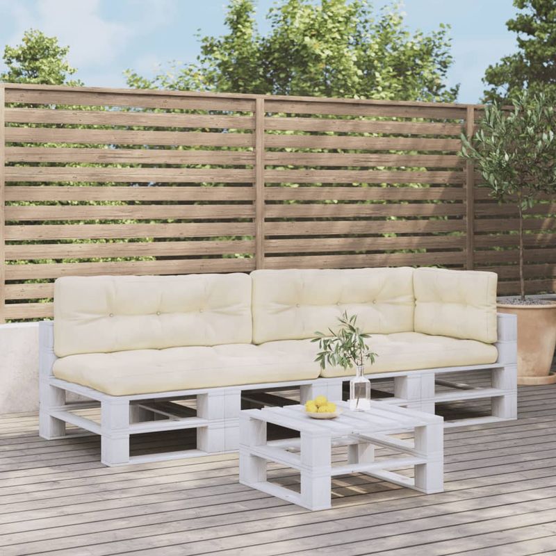 Casa si Gradina - Gradina si terasa - Mobilier exterior - Perne decorative exterior - Perne de paleti, 5 buc., crem, material textil - Infinity.ro