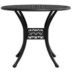 Casa si Gradina - Gradina si terasa - Mobilier exterior - Mese gradina - Masa de gradina, negru, Ø90x75 cm, aluminiu turnat - Infinity.ro