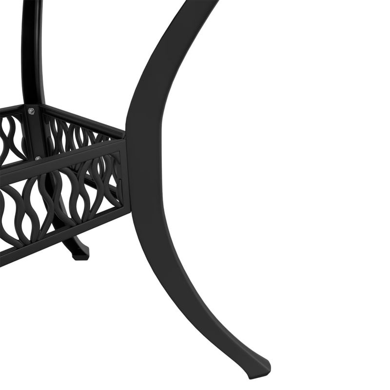 Casa si Gradina - Gradina si terasa - Mobilier exterior - Mese gradina - Masa de gradina, negru, Ø90x75 cm, aluminiu turnat - Infinity.ro