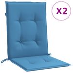Casa si Gradina - Textile si covoare - Perne si pilote - Perne decorative - Perne scaun spatar mic 2 buc. melanj albastru 100x50x4cm textil - Infinity.ro