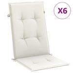 Casa si Gradina - Textile si covoare - Perne si pilote - Perne decorative - Perne scaun spatar inalt, 6 buc. melanj crem 120x50x4 cm textil - Infinity.ro