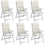 Casa si Gradina - Textile si covoare - Perne si pilote - Perne decorative - Perne scaun spatar inalt, 6 buc. melanj crem 120x50x4 cm textil - Infinity.ro