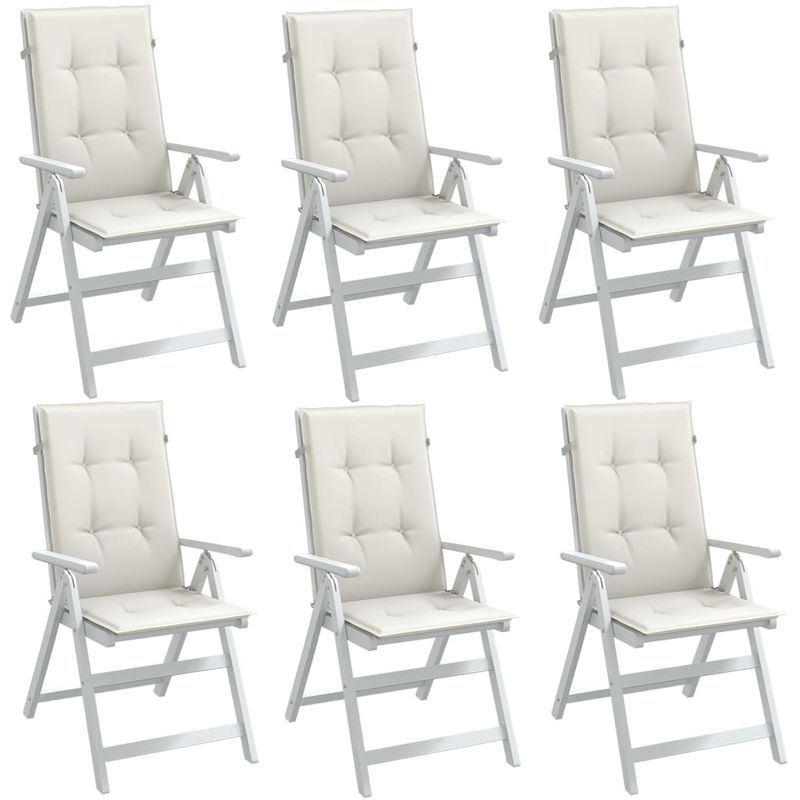 Casa si Gradina - Textile si covoare - Perne si pilote - Perne decorative - Perne scaun spatar inalt, 6 buc. melanj crem 120x50x4 cm textil - Infinity.ro