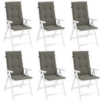 Casa si Gradina - Textile si covoare - Perne si pilote - Perne decorative - Perne scaun cu spatar inalt 6 buc. melanj gri 120x50x4cm textil, gri închis melange - Infinity.ro