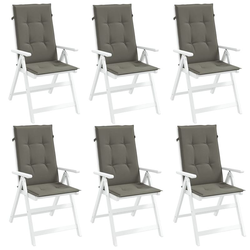 Casa si Gradina - Textile si covoare - Perne si pilote - Perne decorative - Perne scaun cu spatar inalt 6 buc. melanj gri 120x50x4cm textil, gri închis melange - Infinity.ro