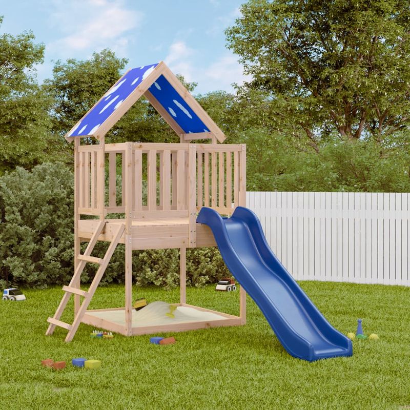 Jucarii, Copii si Bebe - Jucarii si jocuri - Jucarii de exterior - Spatii de joaca si accesorii - Set de joaca pentru exterior, lemn masiv de pin - Infinity.ro
