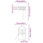 Jucarii, Copii si Bebe - Jucarii si jocuri - Jucarii de exterior - Spatii de joaca si accesorii - Set de joaca pentru exterior, lemn masiv de pin - Infinity.ro