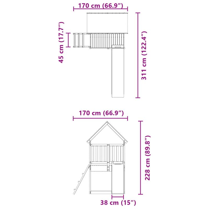 Jucarii, Copii si Bebe - Jucarii si jocuri - Jucarii de exterior - Spatii de joaca si accesorii - Set de joaca pentru exterior, lemn masiv de pin - Infinity.ro