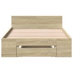 Casa si Gradina - Mobilier - Paturi si accesorii - Paturi - Cadru de pat cu sertar stejar sonoma 75x190 cm lemn prelucrat - Infinity.ro