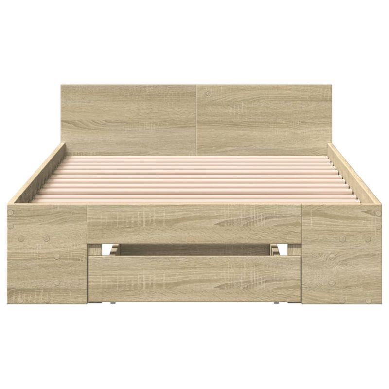 Casa si Gradina - Mobilier - Paturi si accesorii - Paturi - Cadru de pat cu sertar stejar sonoma 75x190 cm lemn prelucrat - Infinity.ro