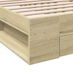 Casa si Gradina - Mobilier - Paturi si accesorii - Paturi - Cadru de pat cu sertar stejar sonoma 75x190 cm lemn prelucrat - Infinity.ro