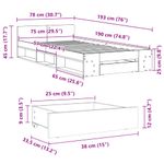 Casa si Gradina - Mobilier - Paturi si accesorii - Paturi - Cadru de pat cu sertar stejar sonoma 75x190 cm lemn prelucrat - Infinity.ro