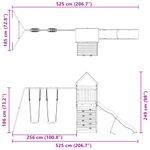 Jucarii, Copii si Bebe - Jucarii si jocuri - Jucarii de exterior - Spatii de joaca si accesorii - Set de joaca pentru exterior, lemn masiv de douglas - Infinity.ro