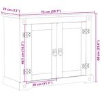 Casa si Gradina - Mobilier - Mobilier baie - Corpuri baie - Dulap chiuveta de baie „Corona”, 73x33x60 cm, lemn masiv pin - Infinity.ro