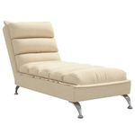 Casa si Gradina - Mobilier - Scaune si fotolii - Fotolii - Sezlong cu perne, crem, material textil - Infinity.ro