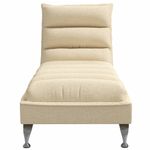 Casa si Gradina - Mobilier - Scaune si fotolii - Fotolii - Sezlong cu perne, crem, material textil - Infinity.ro